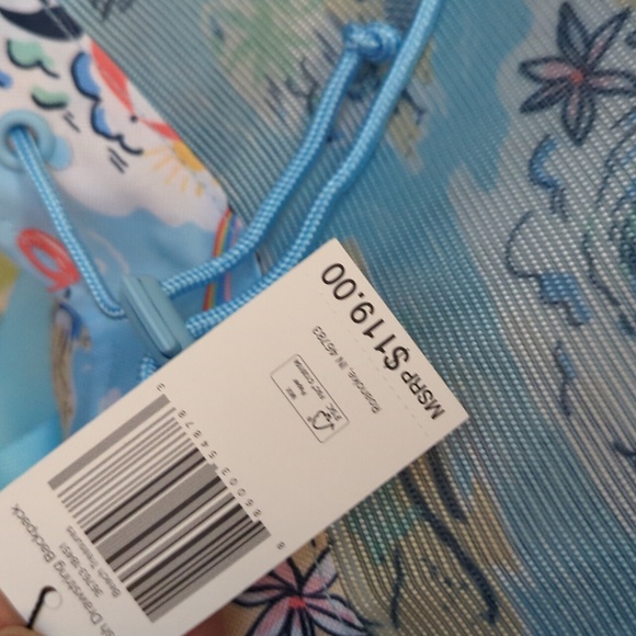 Vera Bradley Beach Treasures Mesh Drawstring Backpack new with tags - Picture 5 of 5